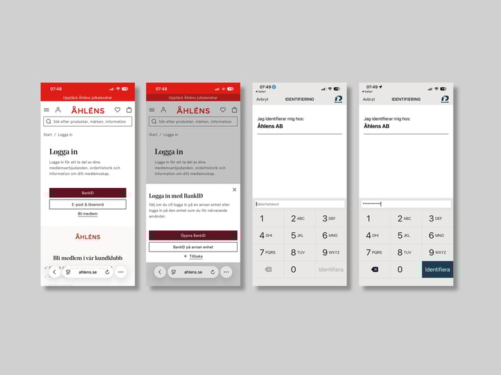 Åhléns inloggning mobil